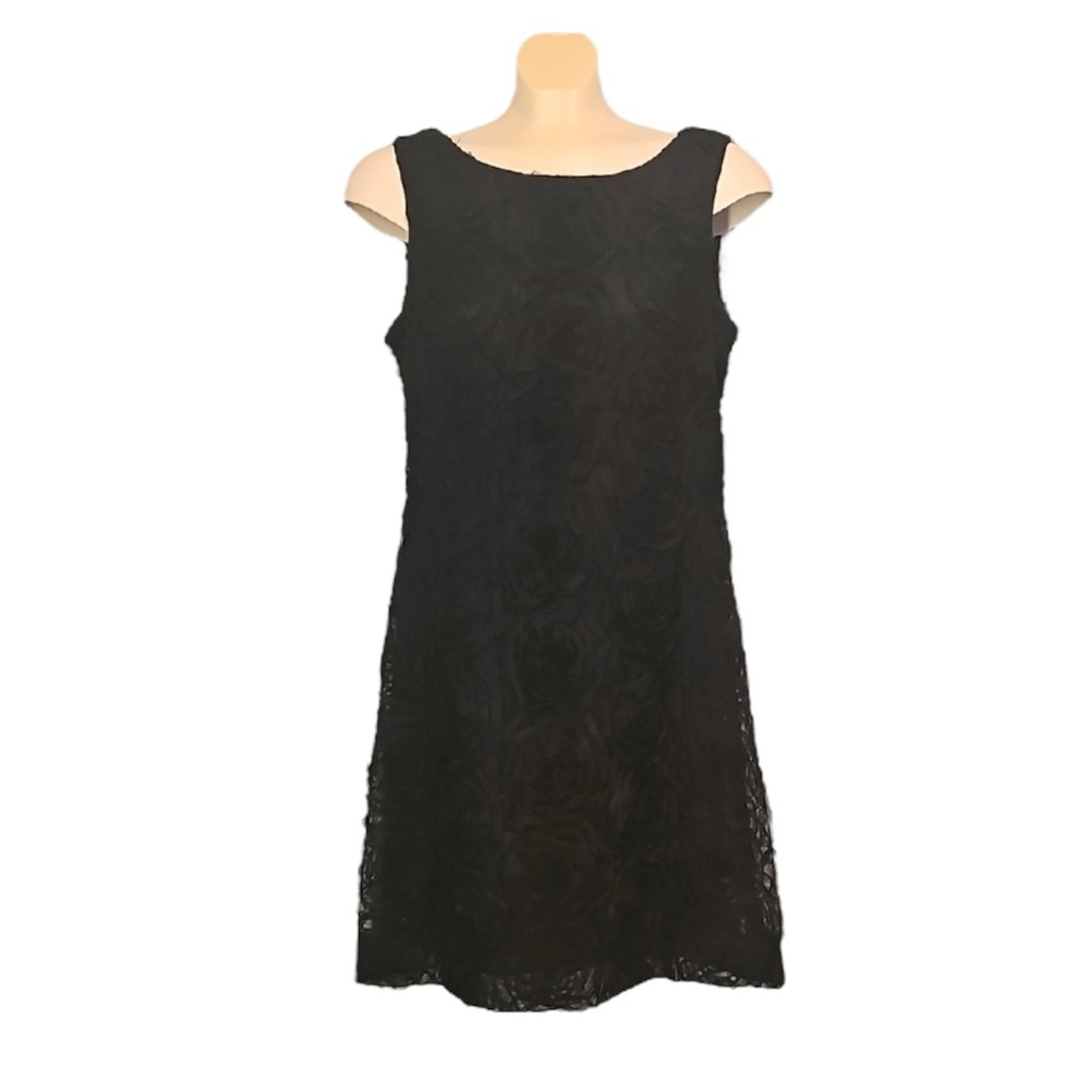 💚 Signature by Robbie Bee Black Sleeveless Dress, Size 10